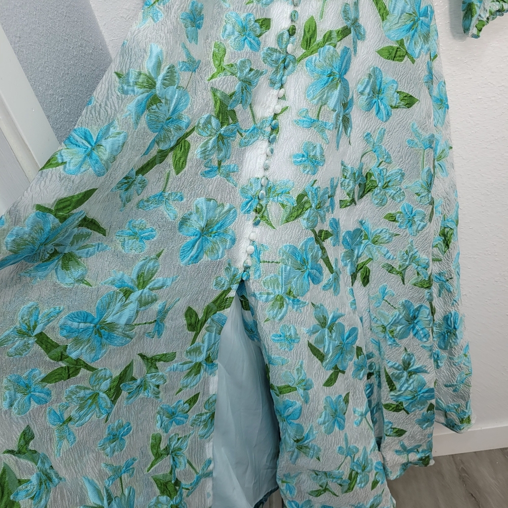 New Abbey Glass Brooke Gown Tropical Organza Size XS - Picture 10 of 13